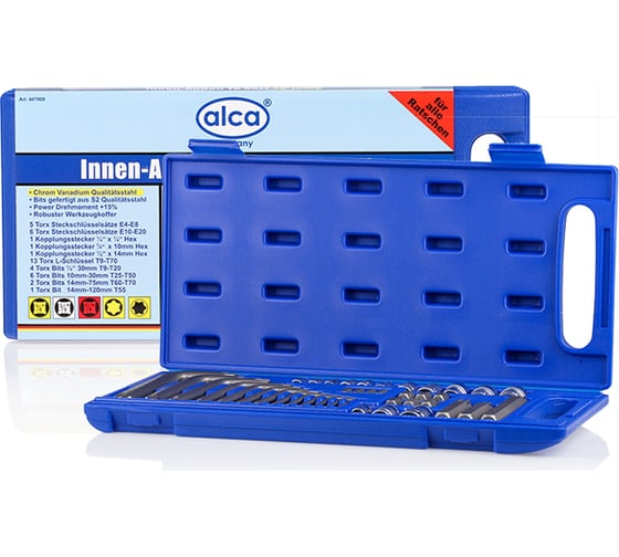 Набор инструментов Alca Black Torx 40 ед, биты/головки/ключи 447000
