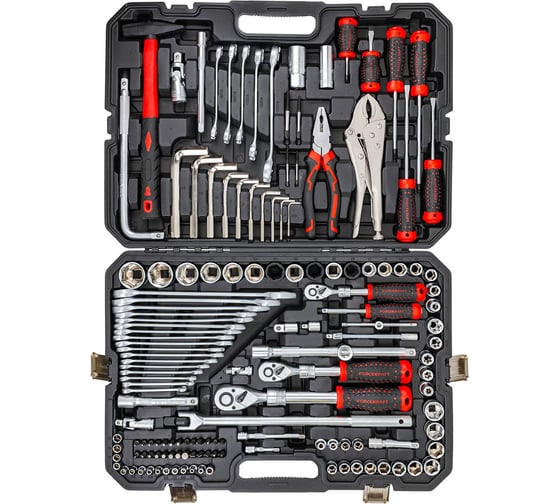 Набор инструментов Forcekraft 142+4пр. 1/4'', 3/8'', 1/2''(6гр.) FK LIGHT-41421-5LDS(67057)