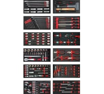 Наборы инструмента 216 пр. в мягких ложементах 12 ложементов AmPro T47313-02