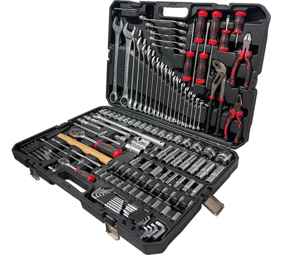 Набор инструментов Forcekraft 128 пр.1/4''1/2''(6гр.)(4-32мм) FK LIGHT-41282-5(67768)