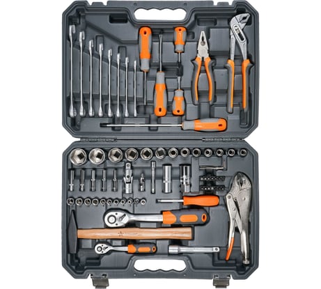 Набор инструментов AIRLINE универсальный 72 предмета, пласт.кейс AT-72-54