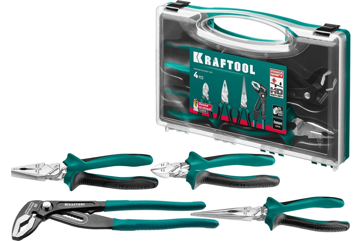 Набор губцевого инструмента KRAFTOOL 4 шт 22012 - выгодная цена, отзывы ...
