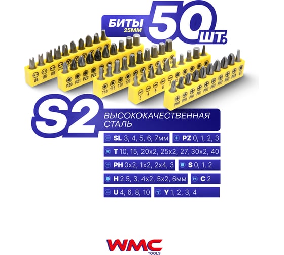 Набор инструментов WMC TOOLS WMC 65 пр. в кейсе WMC-1065(49812)
