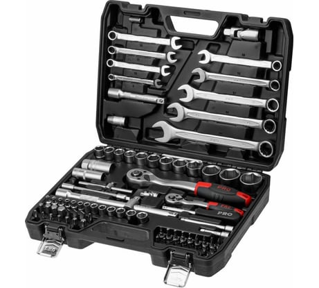 Набор инструментов STARTUL 1/4 , 1/2 6 граней 82 предмета PRO Stuttgart PRO-082S