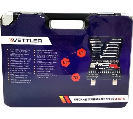 Набор инструмента 82 предмета Pro-series VETTLER TKP17
