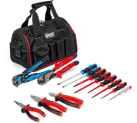 Набор инструментов КВТ Эксплуатационщик НИЭ-07 в сумке 13 предметов 87135