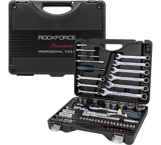 Набор инструментов Rockforce 1/2 & 1/4 DR 6-гранный 82 предмета + 6 предметов RF-4821-7Premium(49894) RF-4821-7 Premium(49894)