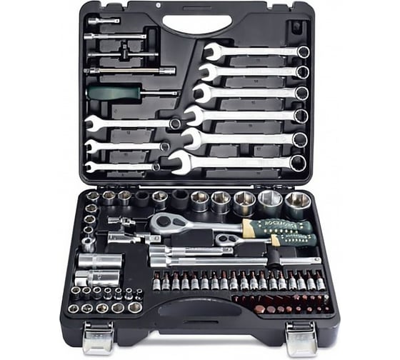 Набор инструмента ROCKFORCE 1/2, 1/4 DR 12-гранный, 82пр + 6пр. RF-4821-9-PREMIUM(49897)