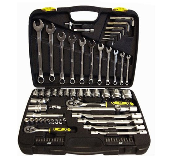 Набор инструмента БМ 1/2''DR CrV 77 предметов 970077