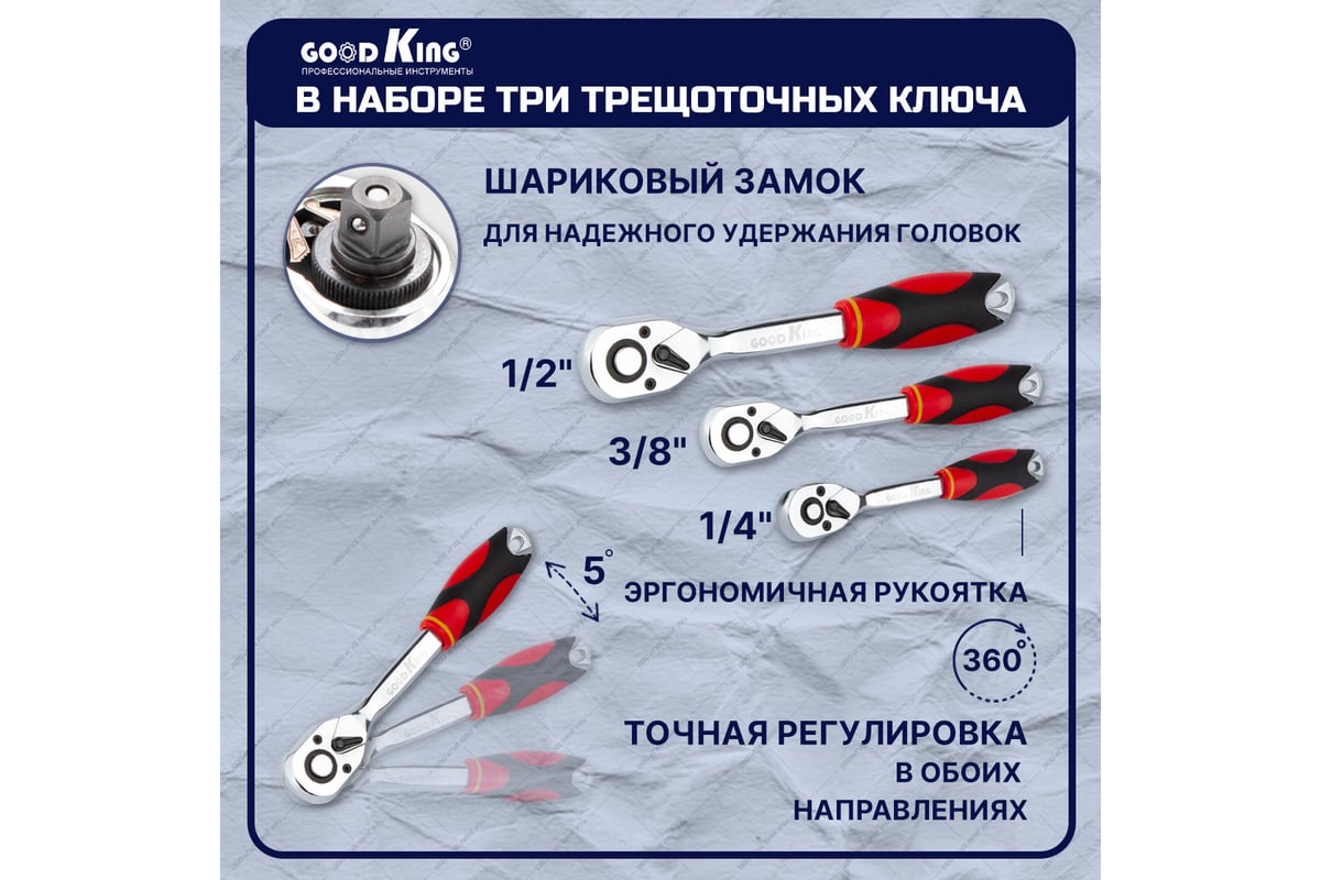 Набор инструментов для автомобиля GOODKING 1/4