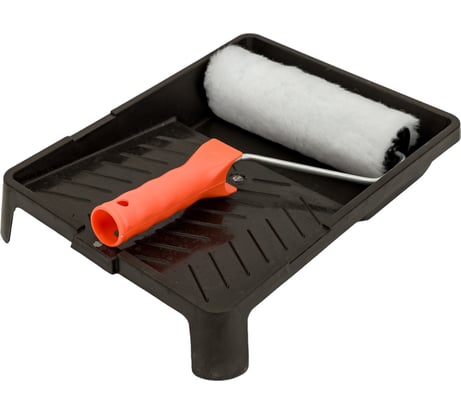 Малярный набор Петрович валик меховой 180 мм, сменный валик, ванночка 4100001531