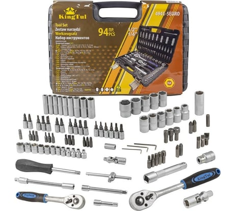 Набор инструментов KingTul 94 пр, 1/2'', 1/4'', 6гр. KT-4941-5EURO 51579