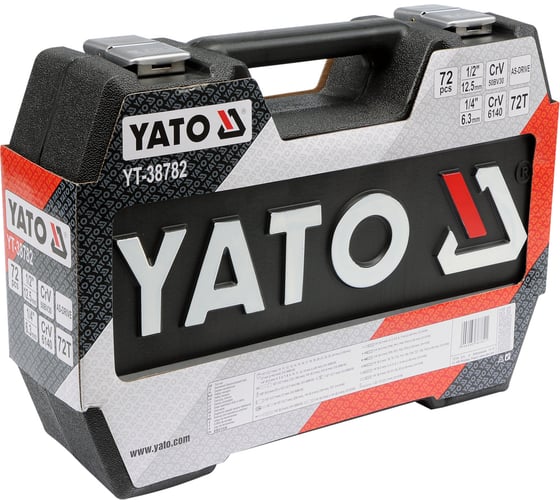 Набор инструментов YATO 1/4'' и 1/2'', 72пр YT-38782
