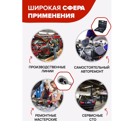 Набор инструмента Forsage 108пр.1/4''&1/2''(6гр.)(4-32мм) F-41082-5EURO(51311)