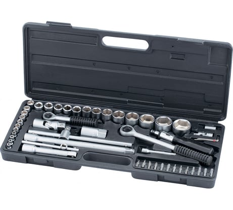 Слесарно монтажный набор SPARTA с квадратами 1/4", 1/2", 52 предмета 135075