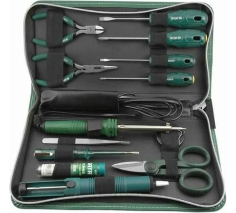 Набор инструмента для электротехнических работ Sata 13 предметов, чехол 03710