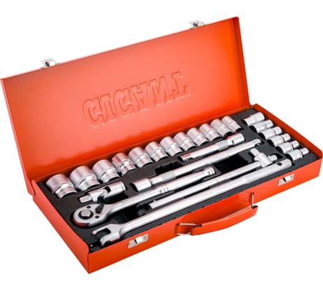 Автомобильный набор инструмента Gigant 1/2" 24 предмета, Сталь Cr-V, GAS 24