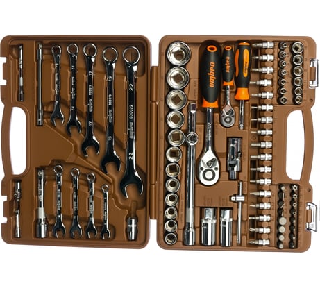 Универсальный набор инструмента Ombra OMT82S12 с 12-гр. головками, 82 предмета 55377 055377