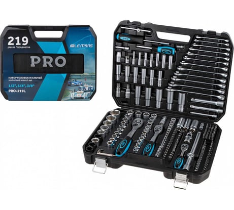 Набор инструментов STARTUL PRO Le Mans 1/4", 3/8", 1/2" 6 граней, 219 предметов PRO-219L