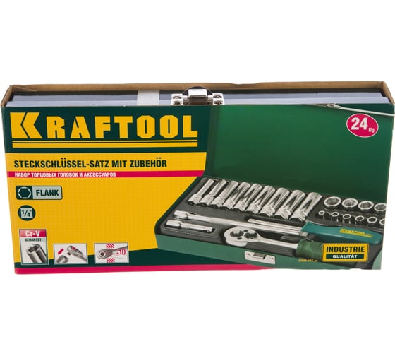 Набор торцовых головок INDUSTRIE QUALITAT 24 предмета Kraftool 27890-H24_z01