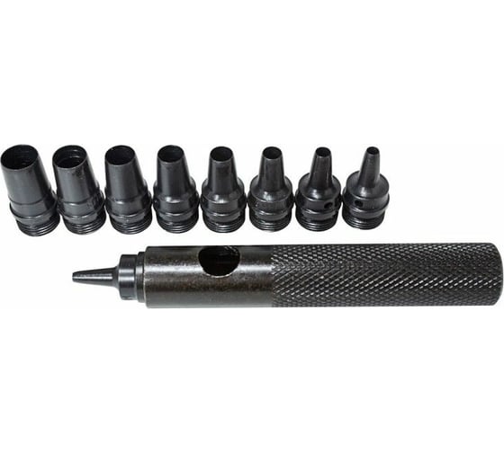 Пробойник ROCKFORCE со сменными насадками, 2-10 мм, 10 предметов, в блистере RF-31091