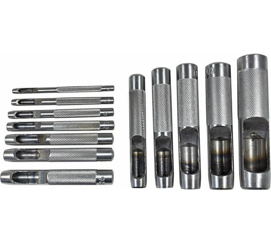 Набор пробойников ROCKFORCE 3-10, 12, 14, 16, 19 мм, 12 предметов, в сумке RF-31291B