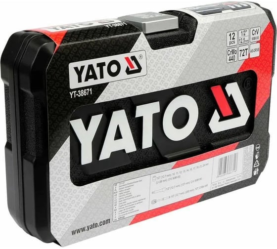 Набор головок YATO XS 1/2" 12 предметов YT-38671