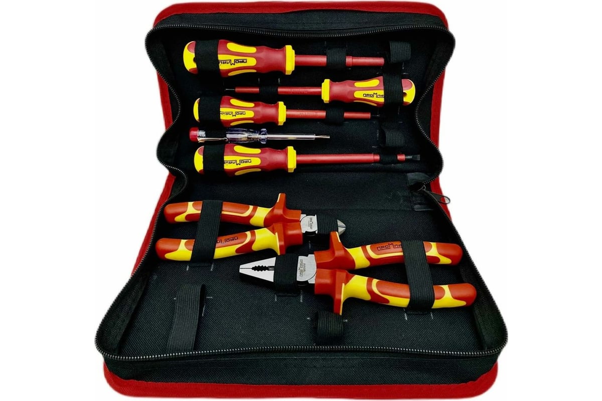 Набор диэлектрического инструмента до 1000В, 7 предметов, в кофре ...