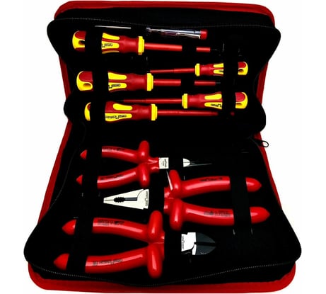 Набор диэлектрического инструмента до 1000В, 9 предметов, в кофре ПЛ071208_z022