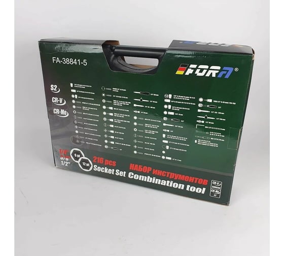 Универсальный набор инструментов FORA 1/4", 3/8" и 1/2 " 216 предметов FA-38841-5