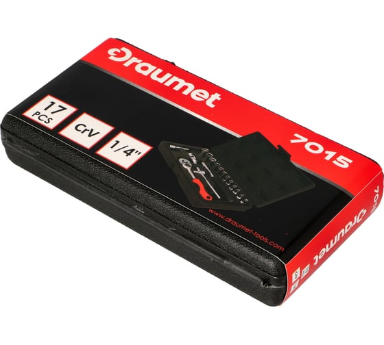 Набор торцевых головок DRAUMET 1/4" 17шт. 7015