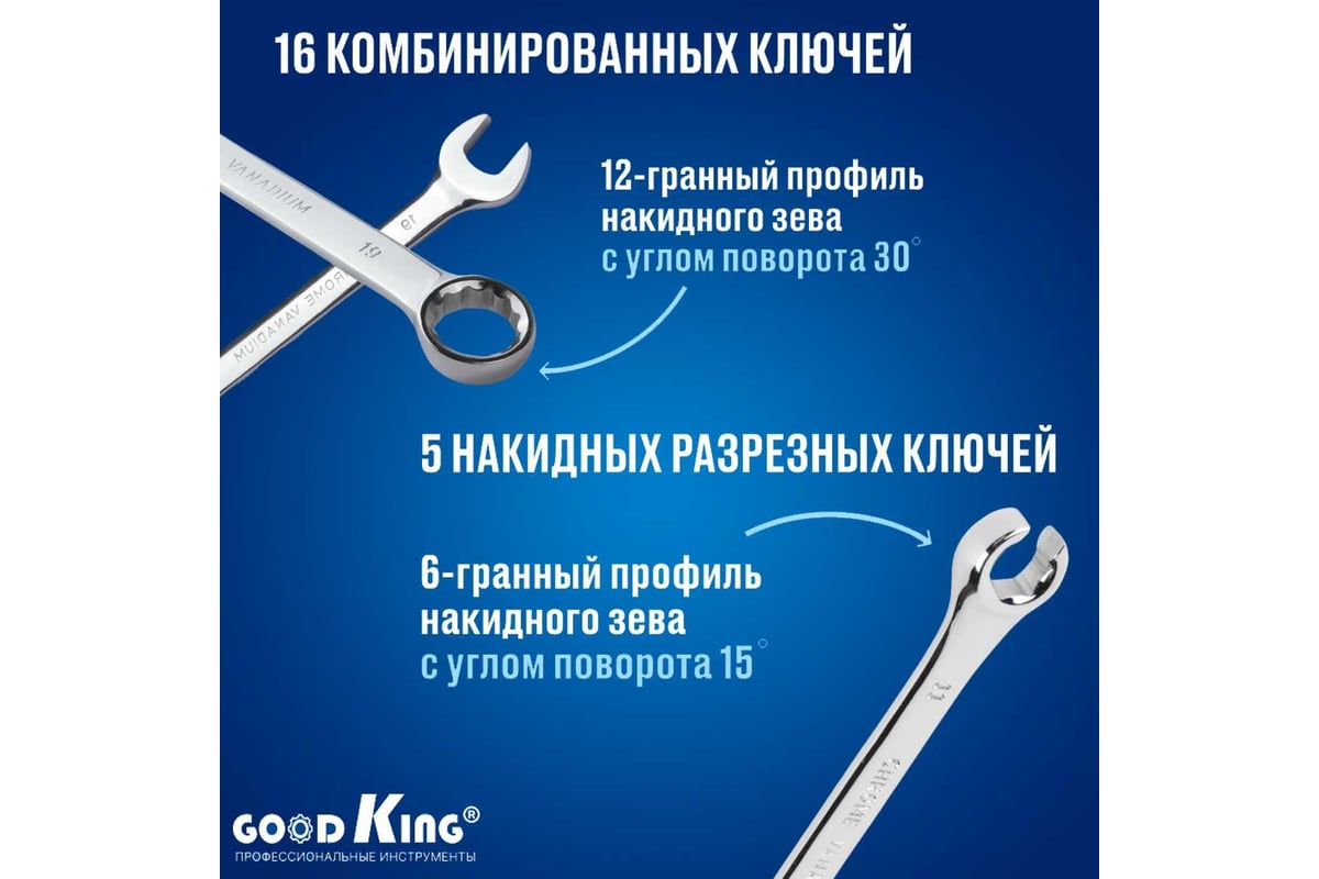 Набор инструментов для автомобиля GOODKING 143 предмета M-10143 - выгодная  цена, отзывы, характеристики, фото - купить в Москве и РФ