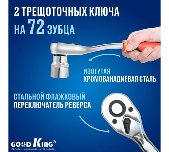 Набор инструментов для автомобиля GOODKING 143 предмета M-10143