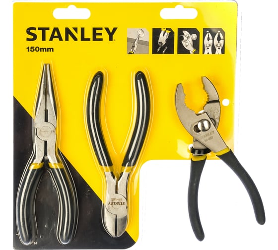 Набор из плоскогубцев и кусачек 3шт Stanley 0-84-114
