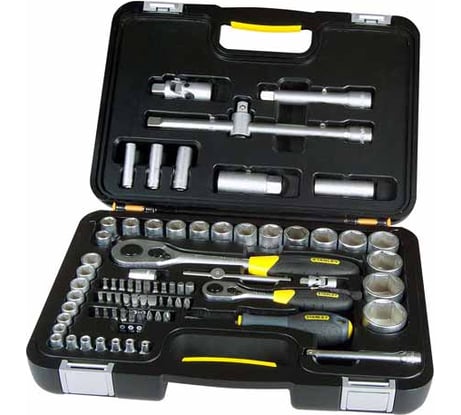 Набор торцевых головок 1/4"+1/2", 77 шт Stanley EXPERT 1-94-669