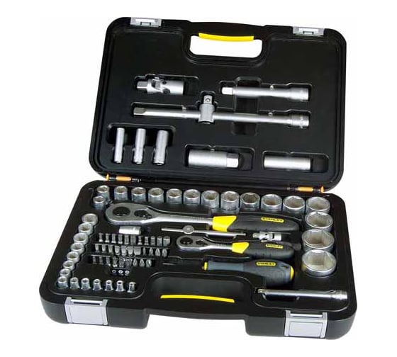 Набор торцевых головок 1/4"+1/2", 77 шт Stanley EXPERT 1-94-669
