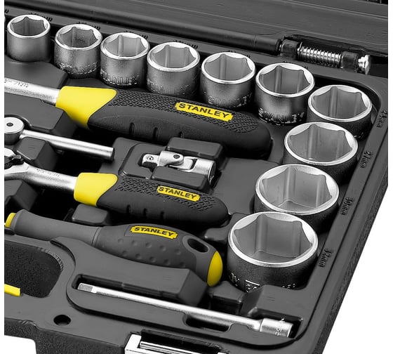Набор торцевых головок 1/4"+1/2", 77 шт Stanley EXPERT 1-94-669