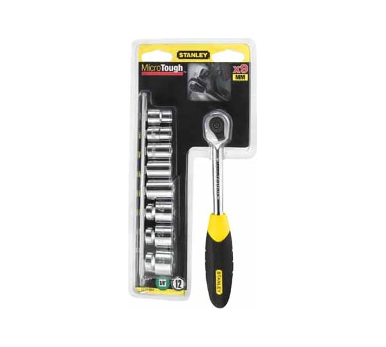 Набор торцевых головок MicroTough 3/8 9 предметов Stanley 0-94-611