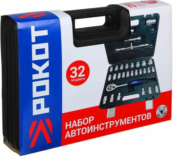 Набор автомобильных инструментов РОКОТ 32 предмета 689-009