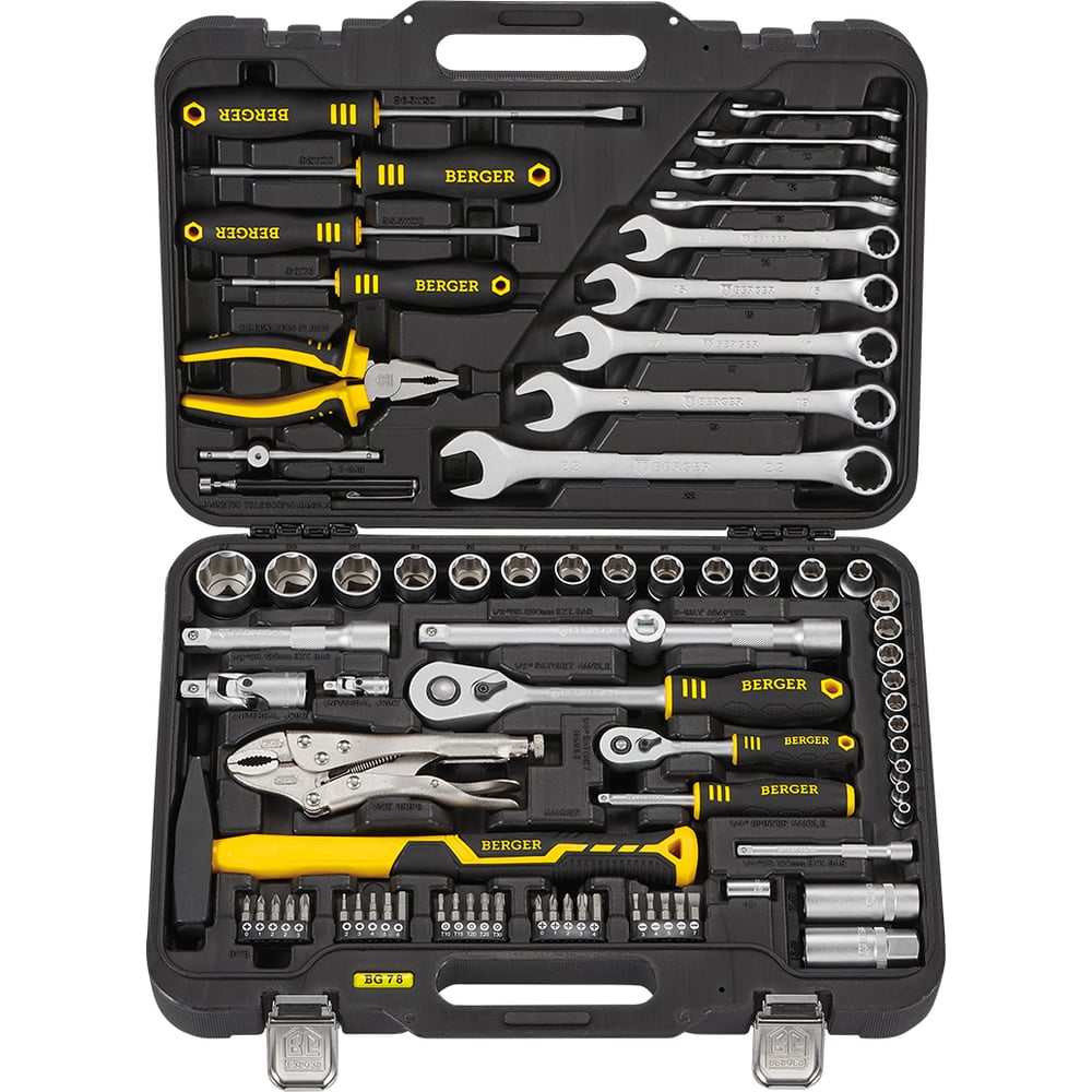 Универсальный набор инструментов 78 предметов Berger BG BG078-1214 ...