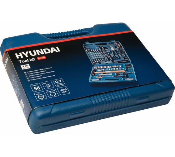 Универсальный набор инструмента 56 предметов Hyundai K 56