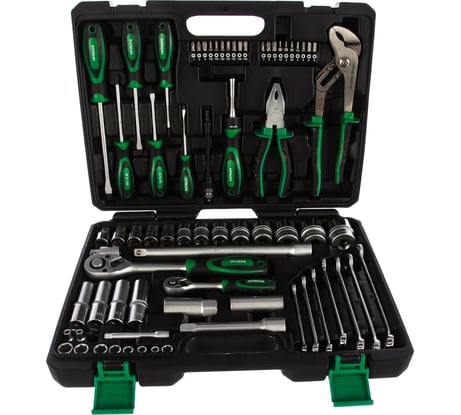 Набор головок 1/4” и 1/2” 73 предмета Hitachi HTC-774002