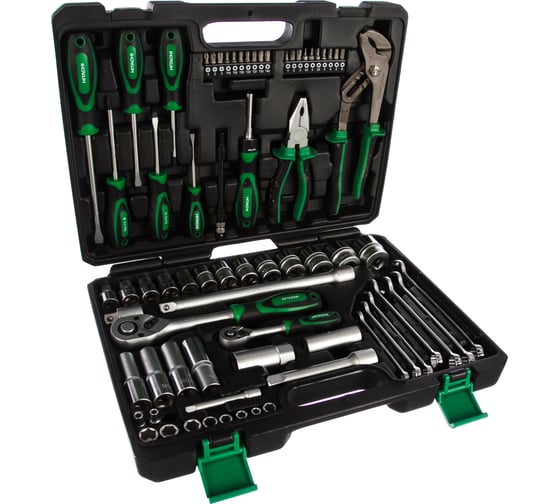 Набор головок 1/4” и 1/2” 73 предмета Hitachi HTC-774002