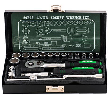 Набор инструмента 1/4" 20 предметов Hitachi HTC-774009
