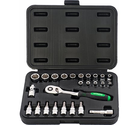 Набор торцевых головок 1/4" 26 предметов Hitachi HTC-774011