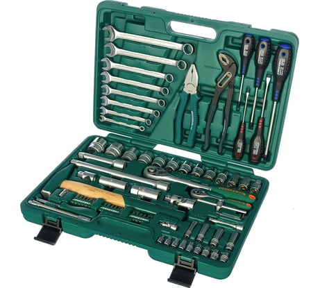 Универсальный набор торцевых головок 77 шт Jonnesway S04H52477S 47567