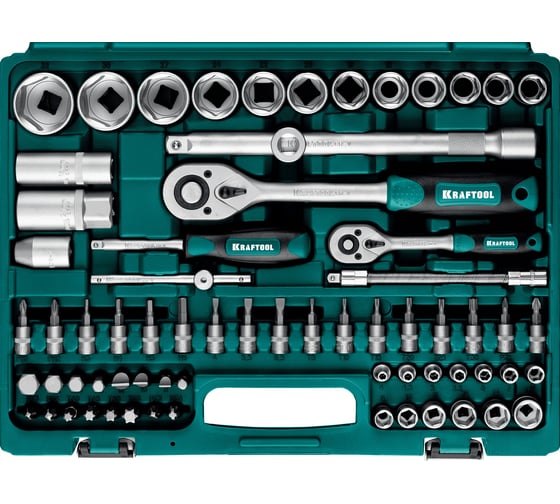 Набор торцовых головок 1/2",1/4", 82шт Kraftool EXPERT QUALITAT SUPER LOCK 27887-H82_z02
