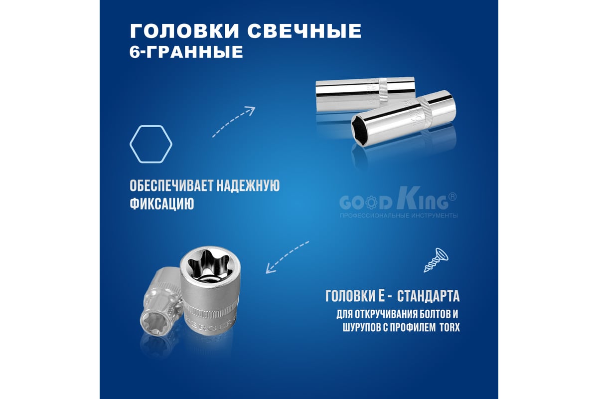 Набор инструментов для автомобиля GOODKING 147 предметов M-10147 - выгодная  цена, отзывы, характеристики, фото - купить в Москве и РФ