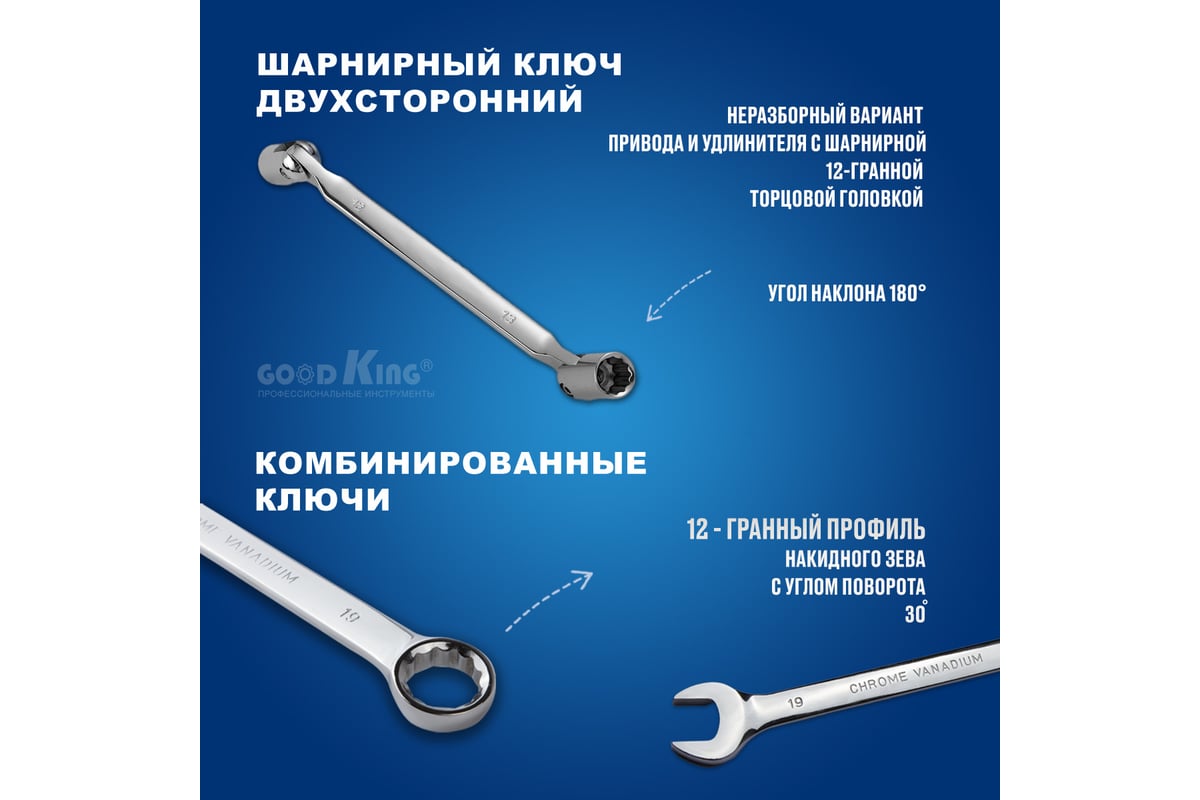 Набор инструментов для автомобиля GOODKING 147 предметов M-10147 - выгодная  цена, отзывы, характеристики, фото - купить в Москве и РФ