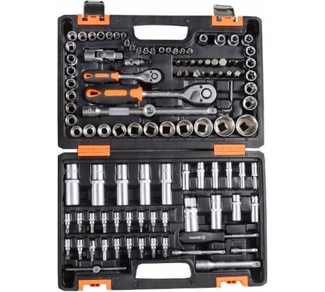 Набор инструментов Вихрь 1/2", 1/4", CrV, в кейсе, 108 предметов 73/6/7/8